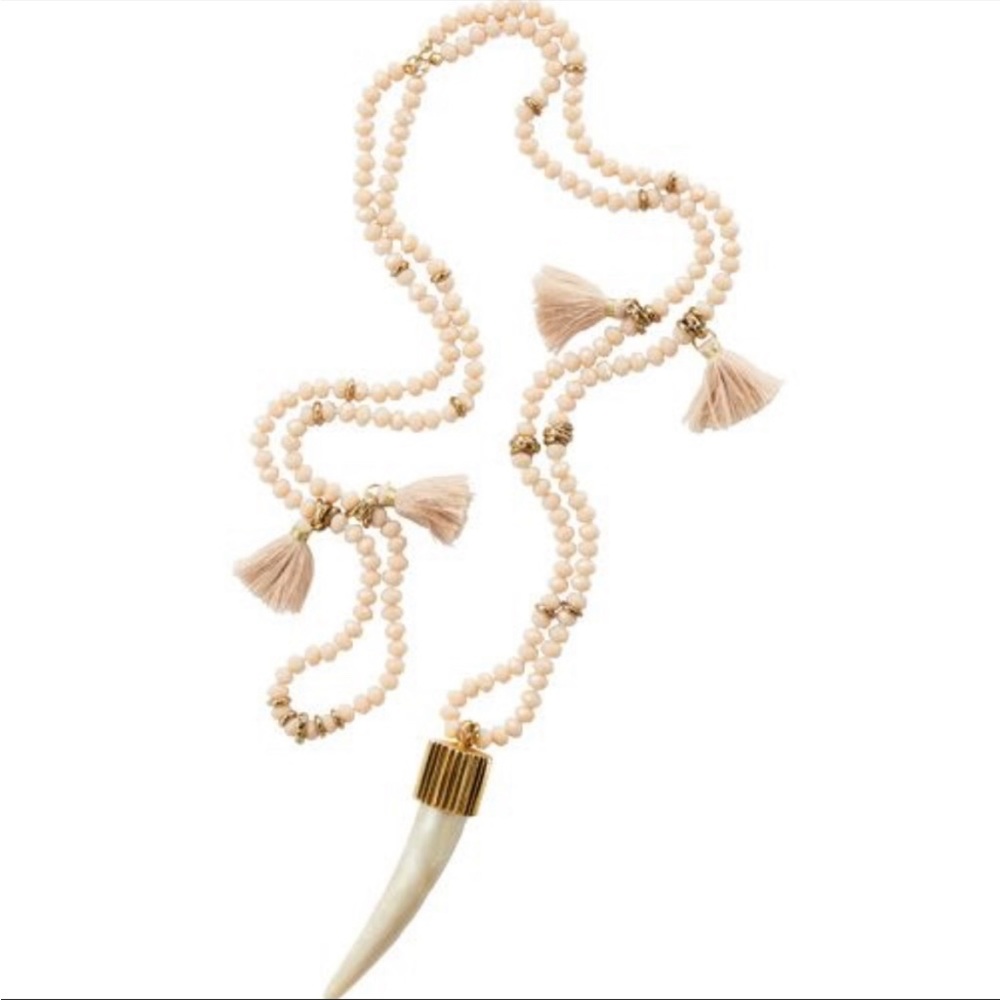 India Hicks Free Spirit horned tassel necklace EUC - Picture 3 of 7